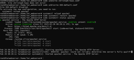 Apache Status prüfen